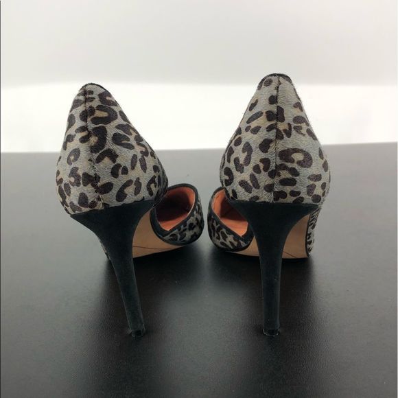 Halogen Leopard Print Heels Calf Hair Marlie D’Orsay Pumps - Picture 9 of 15